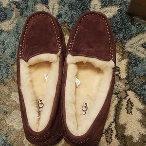 Fuzzy Maroon colored UGG's